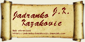 Jadranko Kazaković vizit kartica